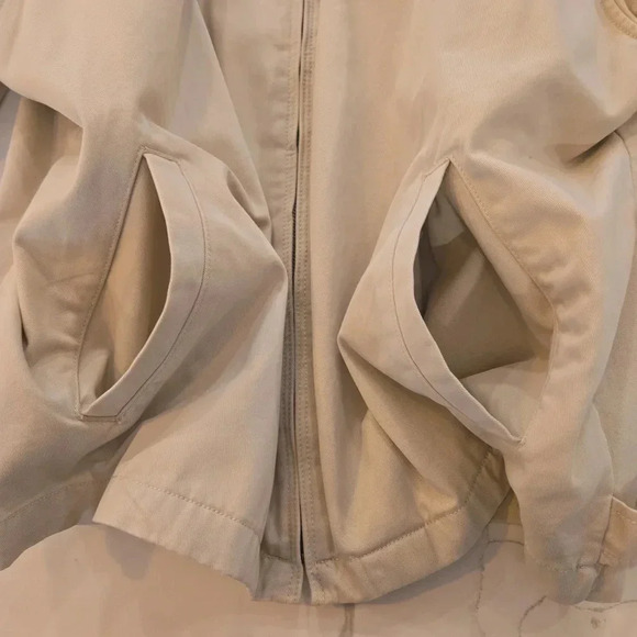 Vintage Rare Polo Ralph Lauren Full Zip Sports Bomber Jacket Cream Tan Mens XXL - Picture 7 of 14